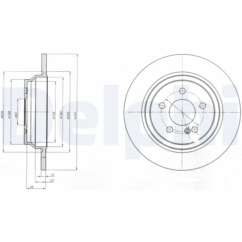 Brake Disc - BG4298C DELPHI
