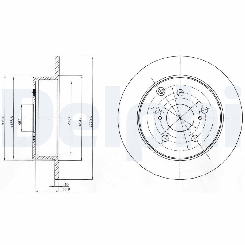 Brake Disc - BG4303 DELPHI