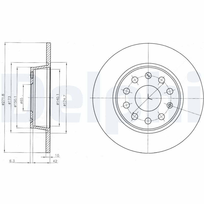 Brake Disc - BG4324C DELPHI