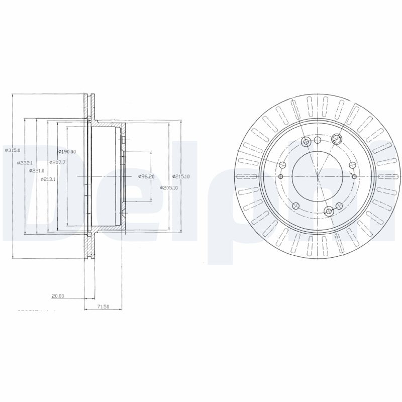Brake Disc - BG4331 DELPHI