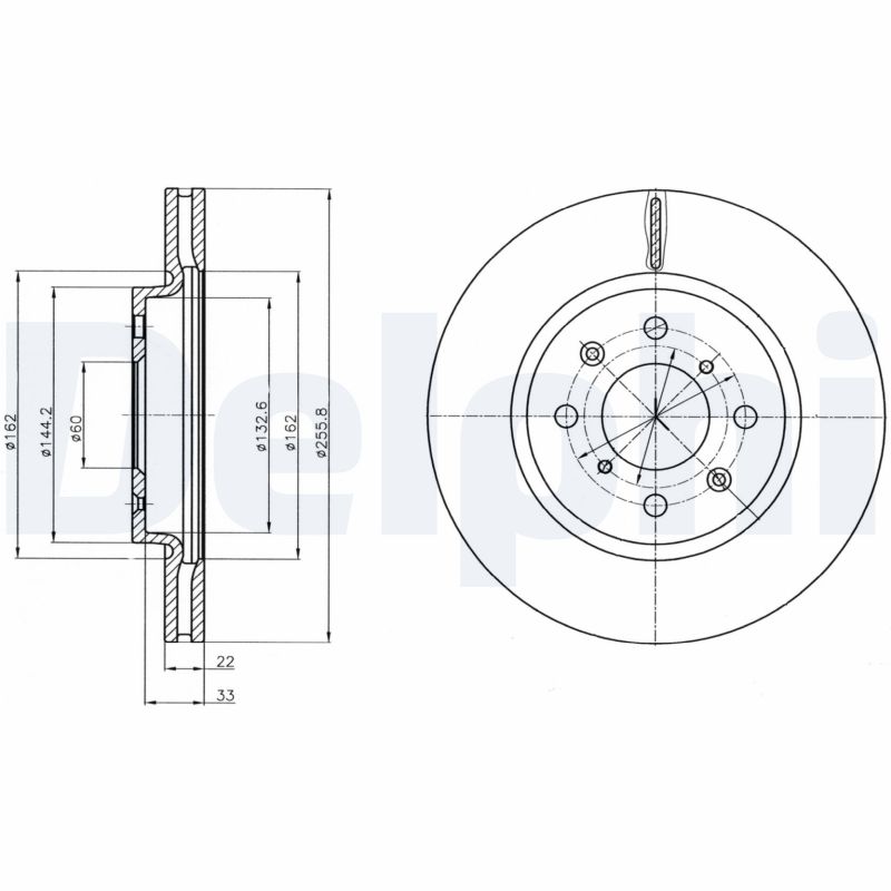 Brake Disc - BG4340 DELPHI