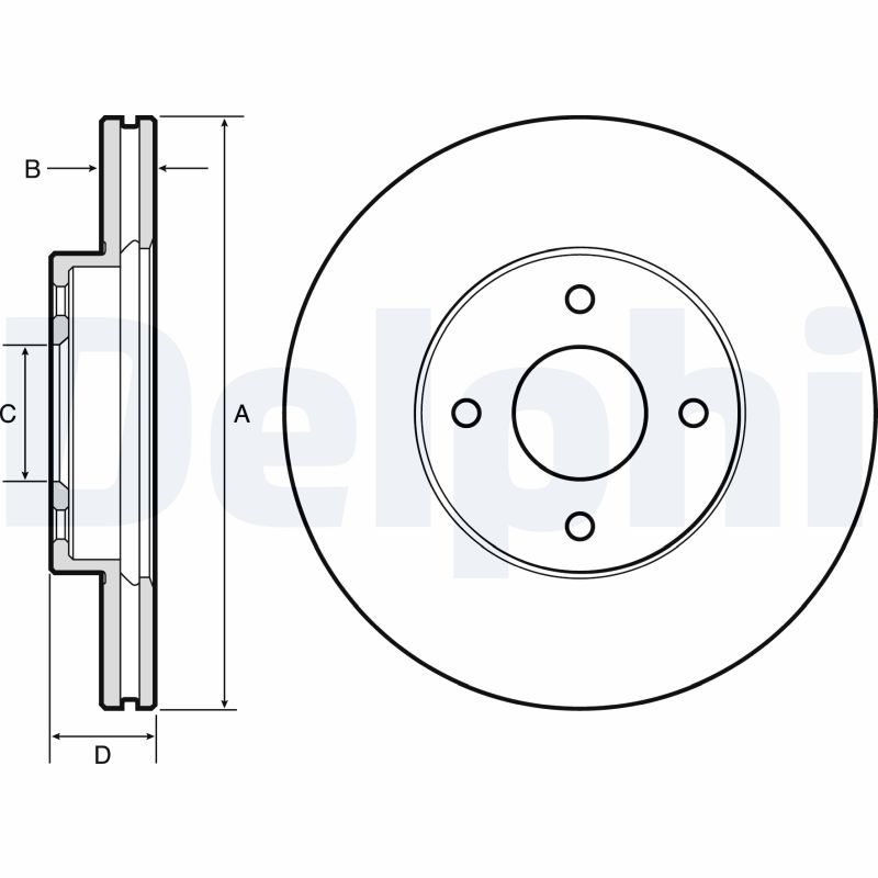 Brake Disc - BG4454 DELPHI