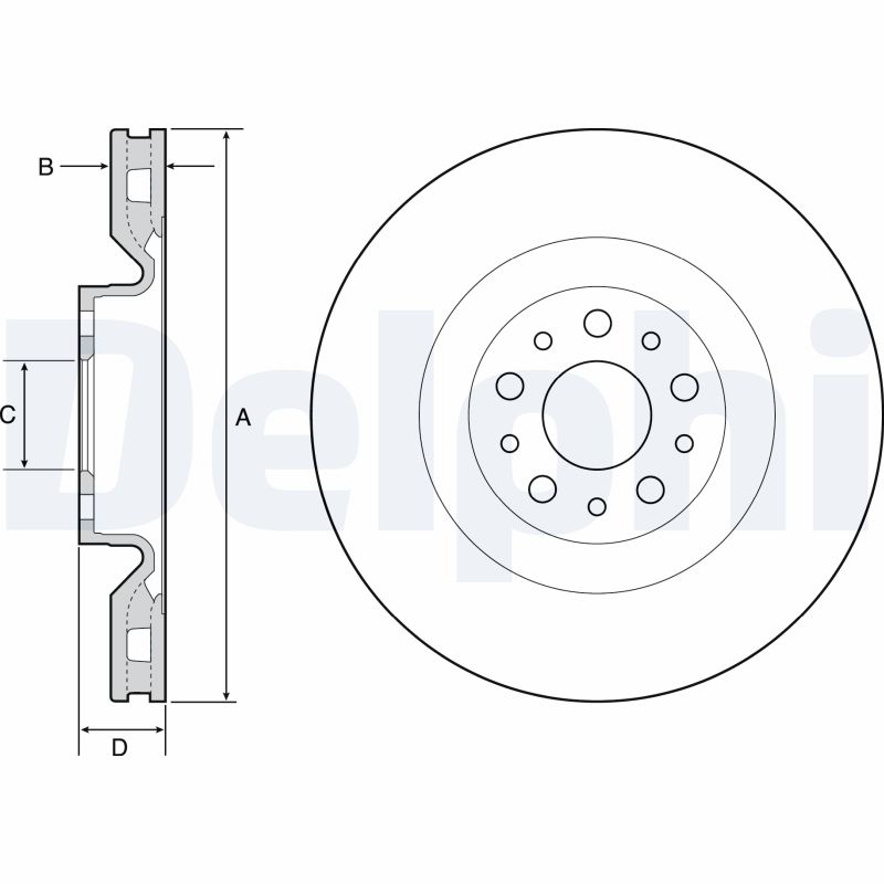 Brake Disc - BG4556 DELPHI