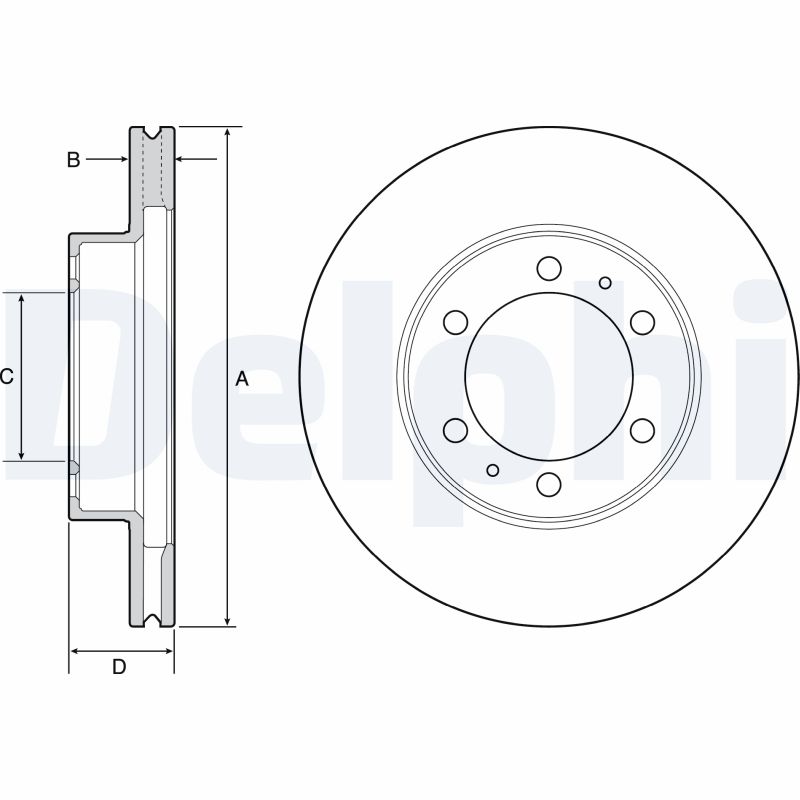 Brake Disc - BG4557 DELPHI