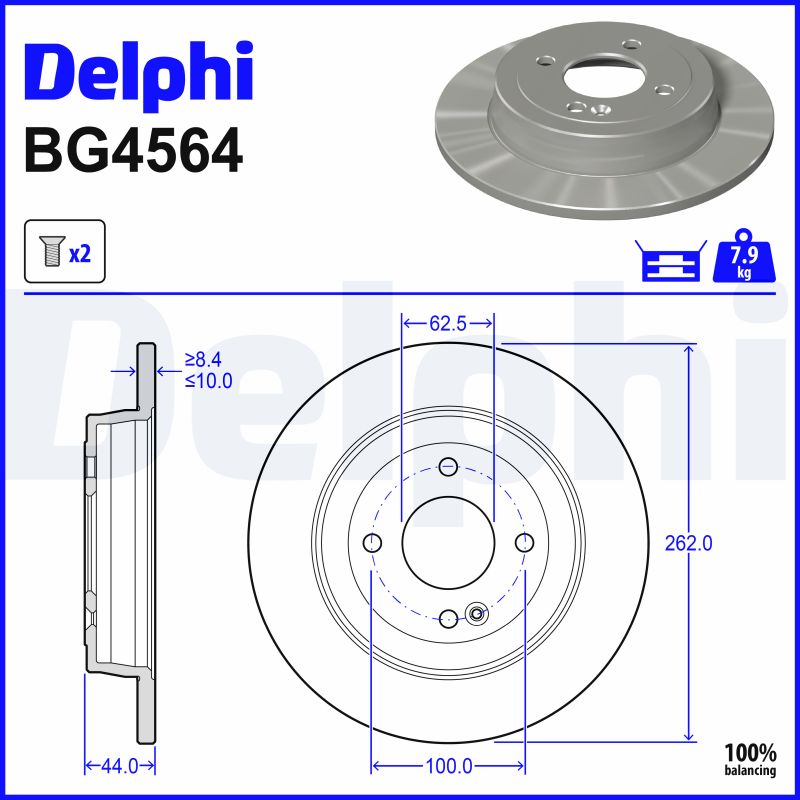Brake Disc - BG4564 DELPHI