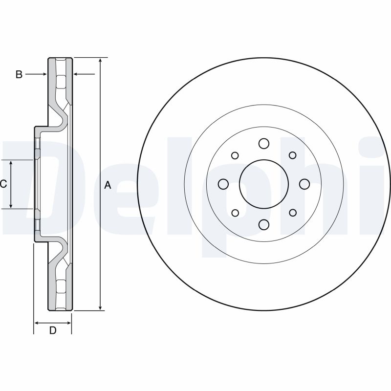 Bremsscheibe - BG4566C DELPHI