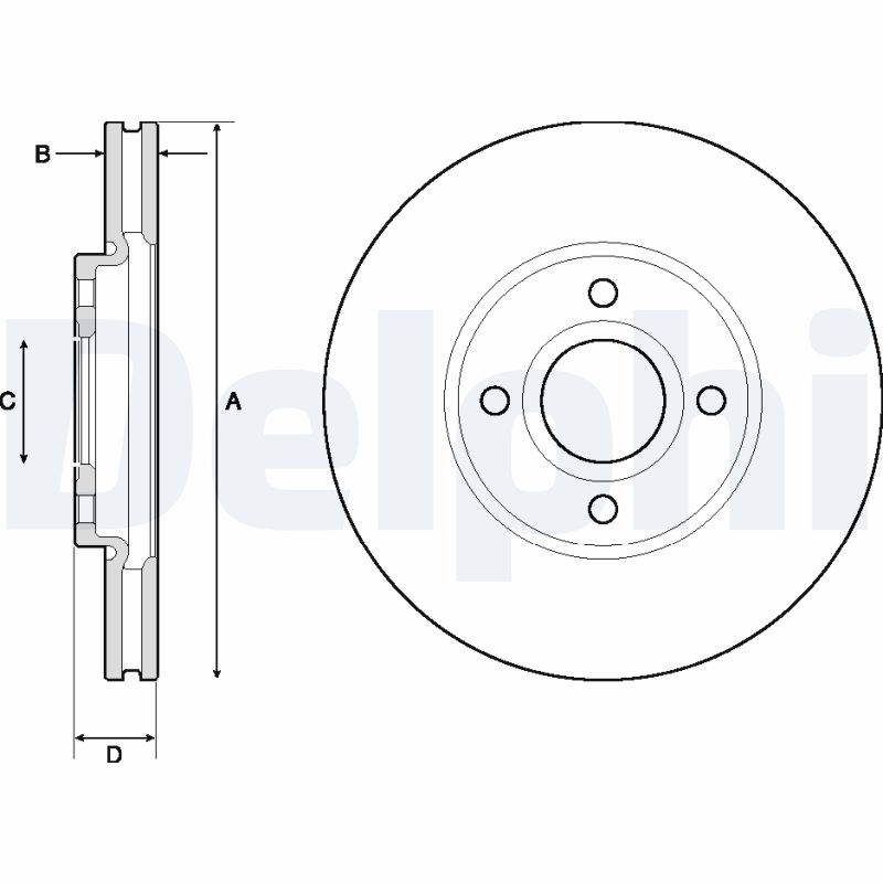 Brake Disc - BG4715C DELPHI