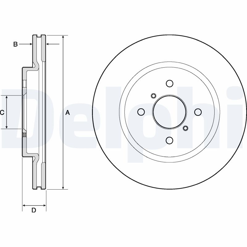 Brake Disc - BG4750C DELPHI
