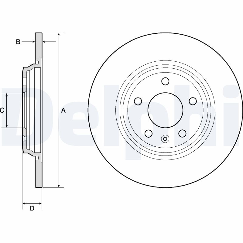 Brake Disc - BG4800C DELPHI
