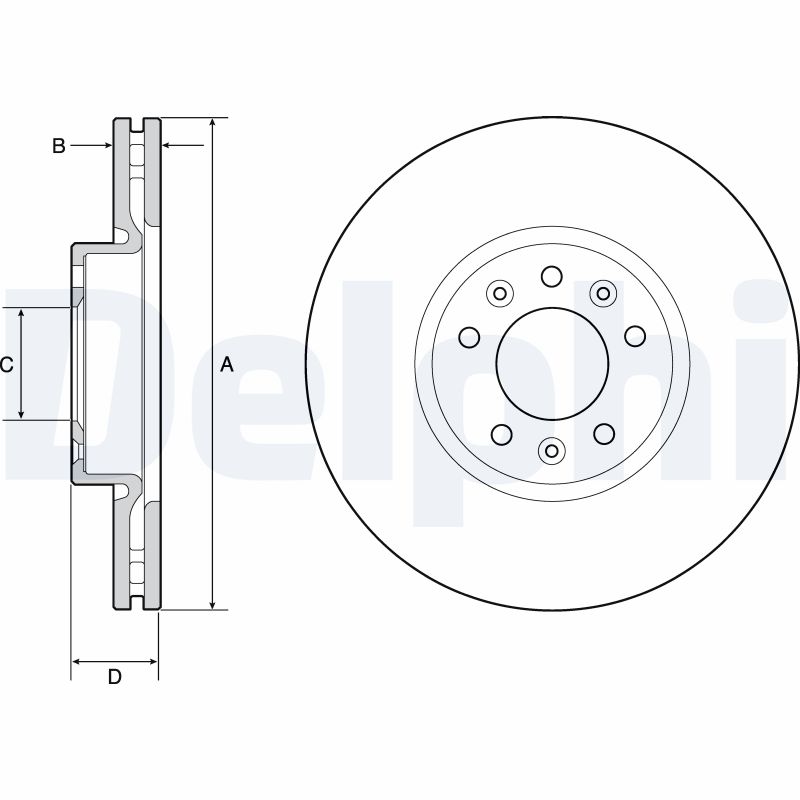 Bremsscheibe - BG4805C DELPHI