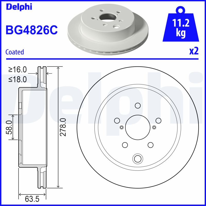 Brake Disc - BG4826C DELPHI
