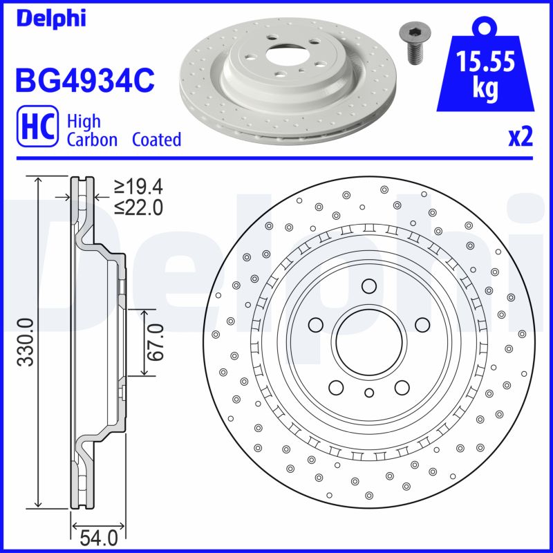 Brake Disc - BG4934C DELPHI