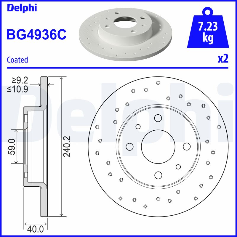 Brake Disc - BG4936C DELPHI