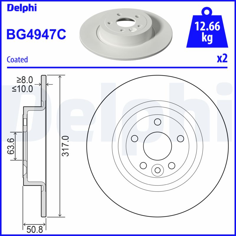 Brake Disc - BG4947C DELPHI