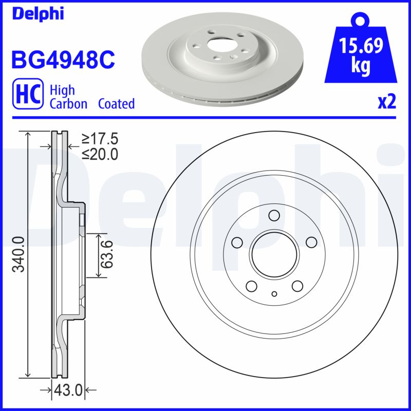 Brake Disc - BG4948C DELPHI