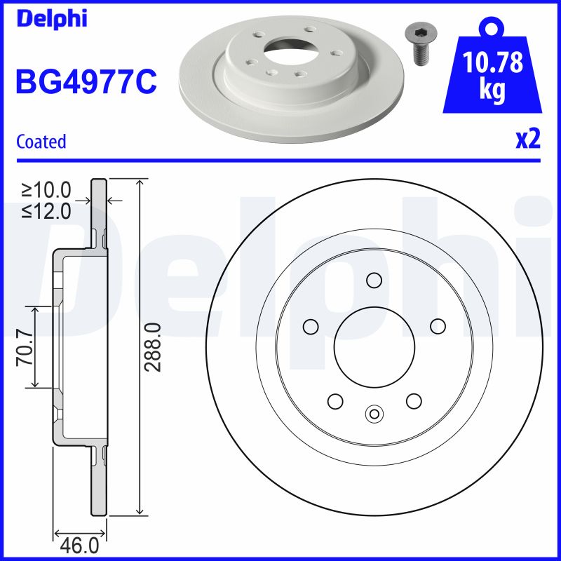 Brake Disc - BG4977C DELPHI