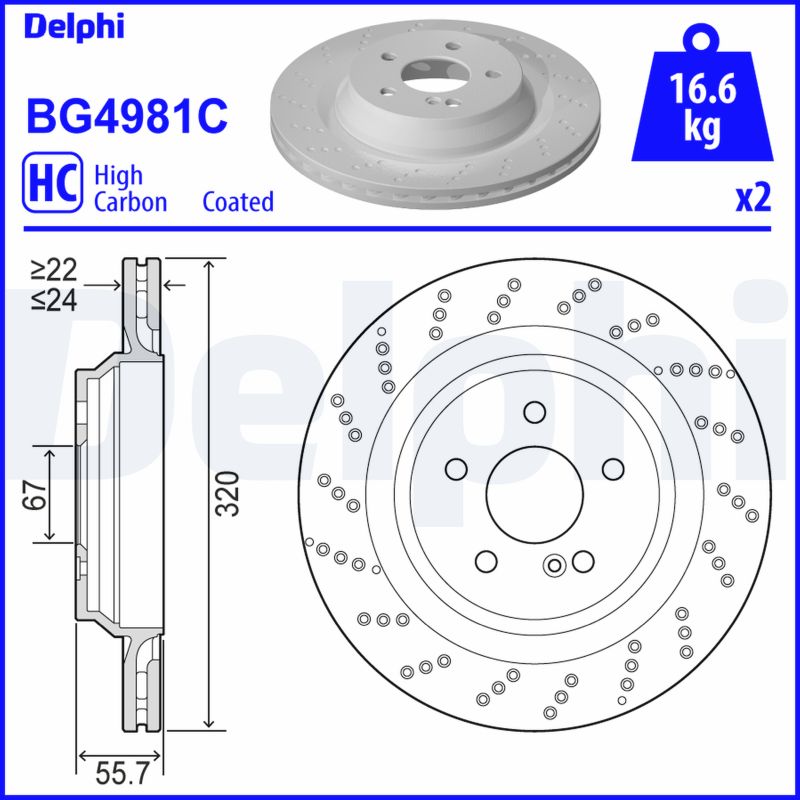 Brake Disc - BG4981C DELPHI