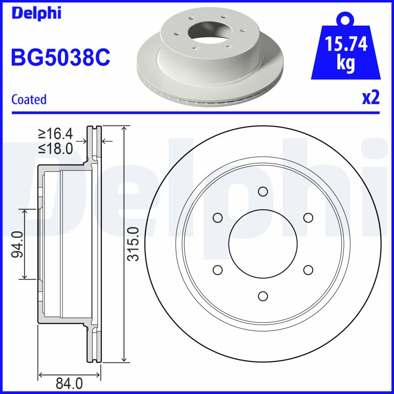 Discofreno - BG5038C DELPHI