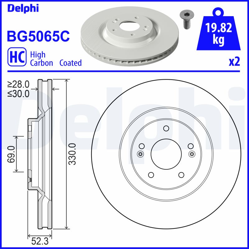 stabdžių diskas - BG5065C DELPHI
