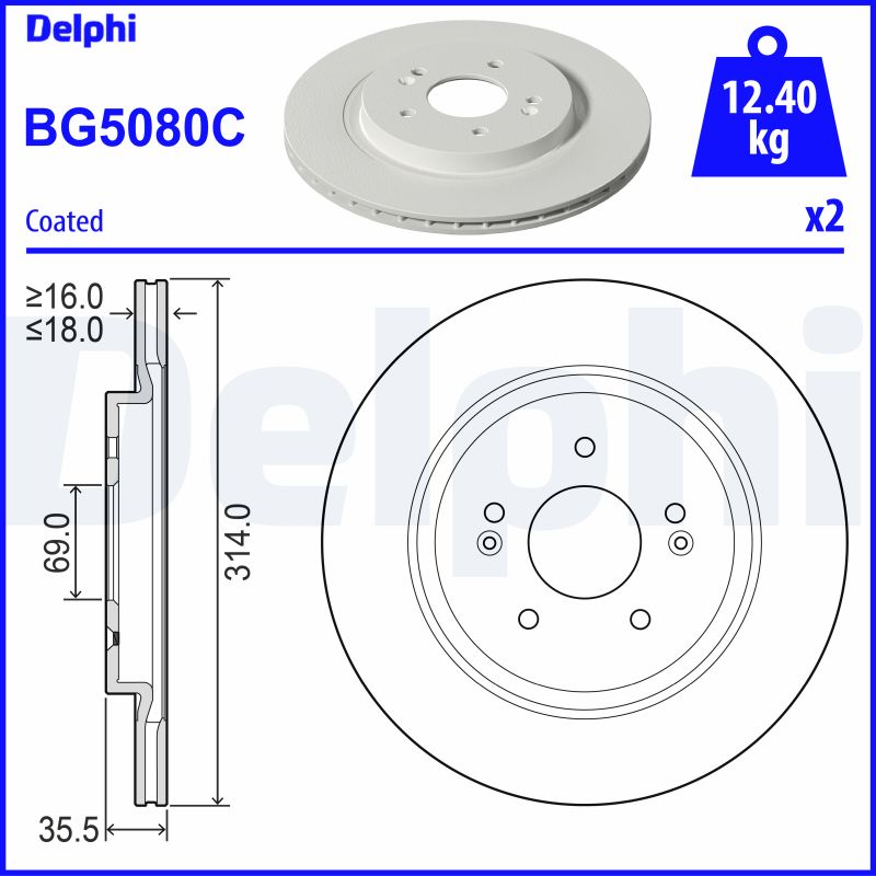 Discofreno - BG5080C DELPHI