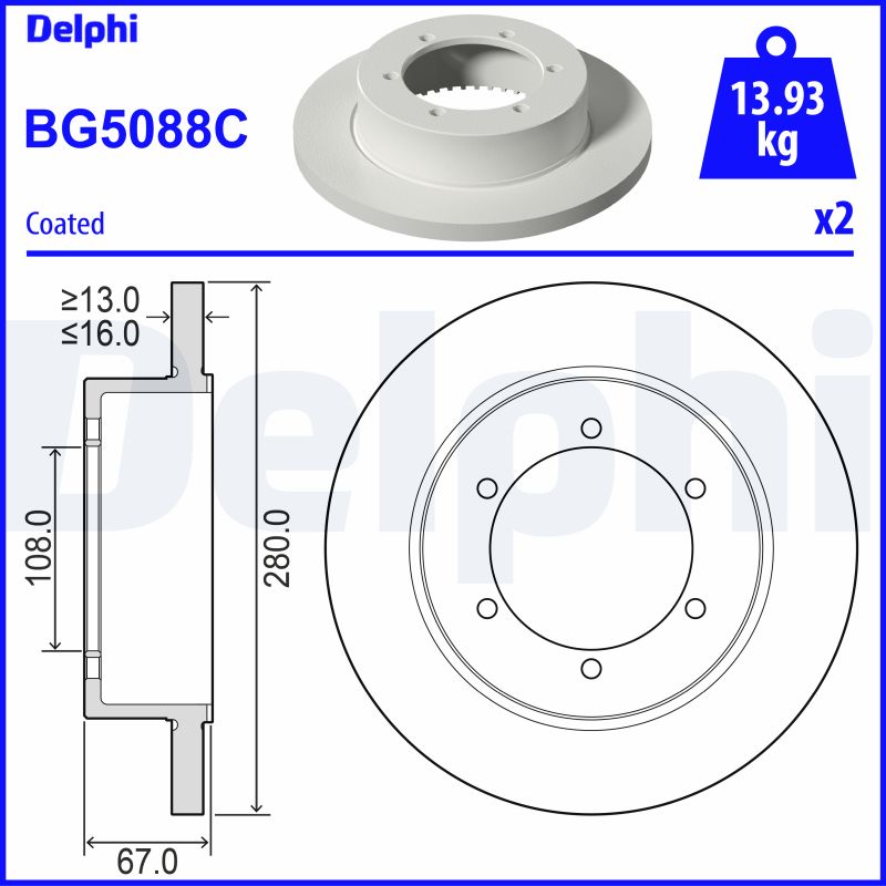 Discofreno - BG5088C DELPHI
