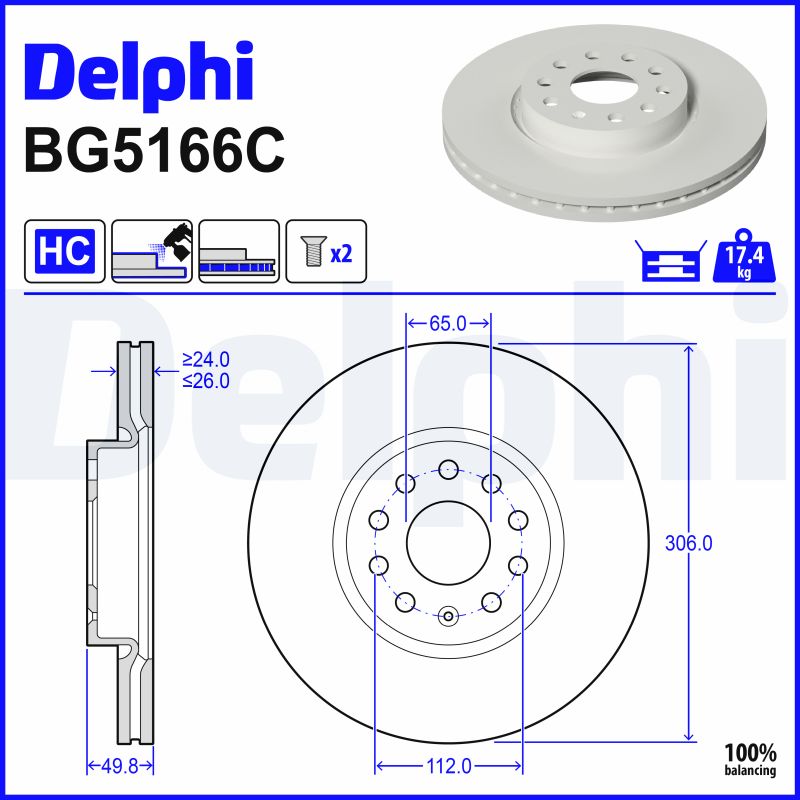 Discofreno - BG5166C DELPHI