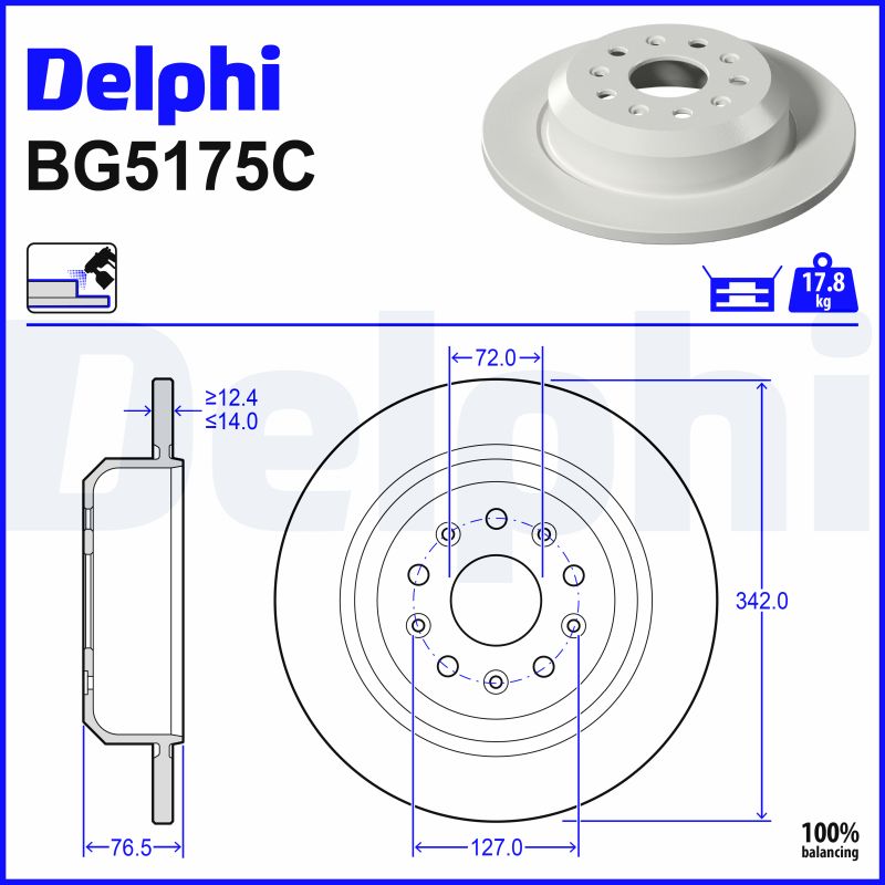 Brake Disc - BG5175C DELPHI
