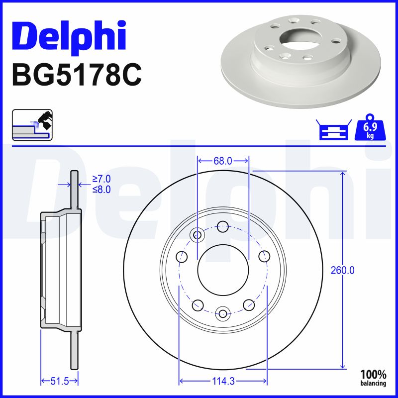 Discofreno - BG5178C DELPHI