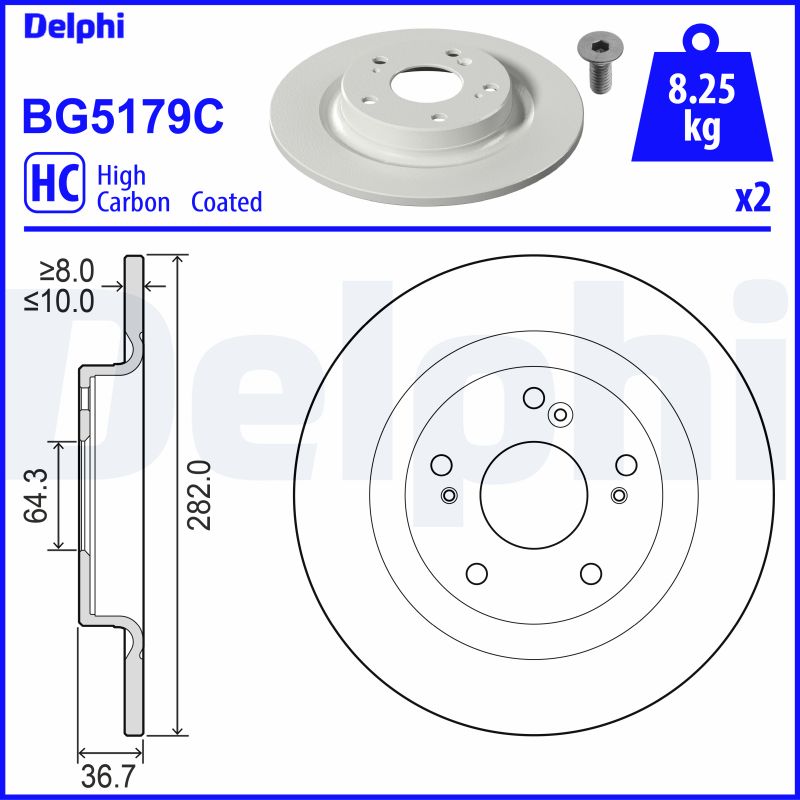 Brake Disc - BG5179C DELPHI