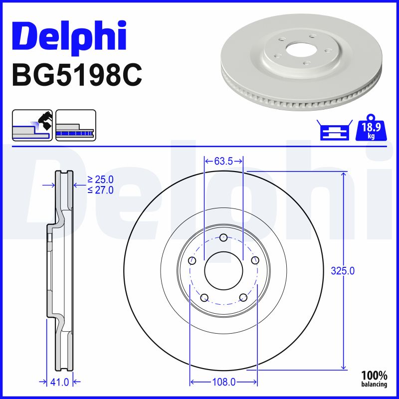 Brake Disc - BG5198C DELPHI