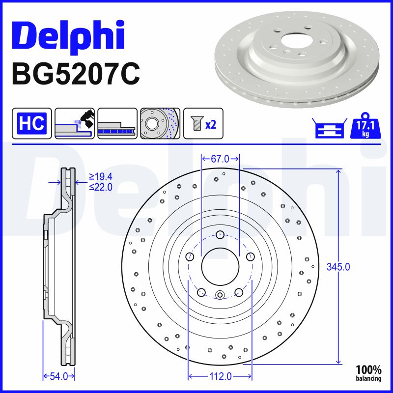 Discofreno - BG5207C DELPHI