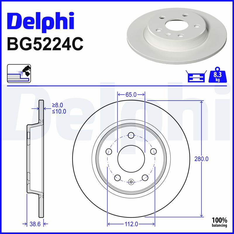 Discofreno - BG5224C DELPHI
