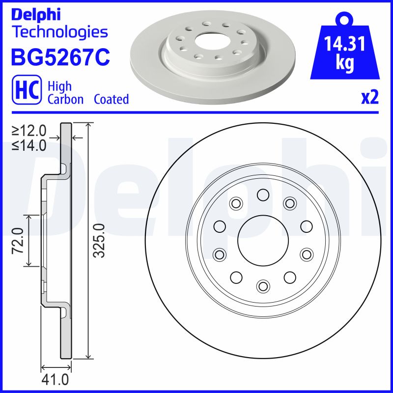 Brake Disc - BG5267C DELPHI