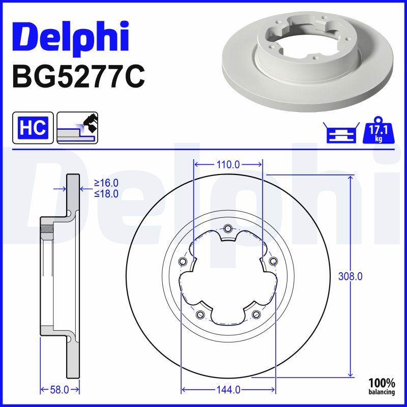 Brake Disc - BG5277C DELPHI