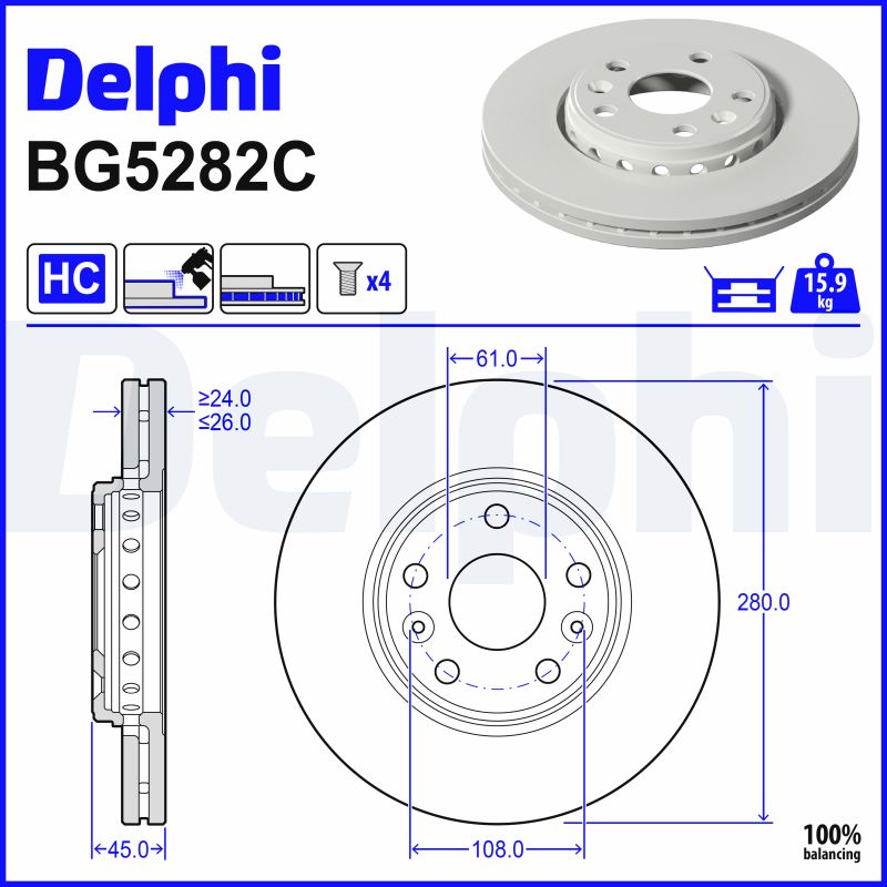 Discofreno - BG5282C DELPHI