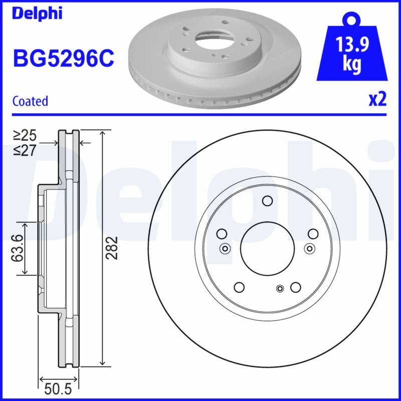 Brake Disc - BG5296C DELPHI