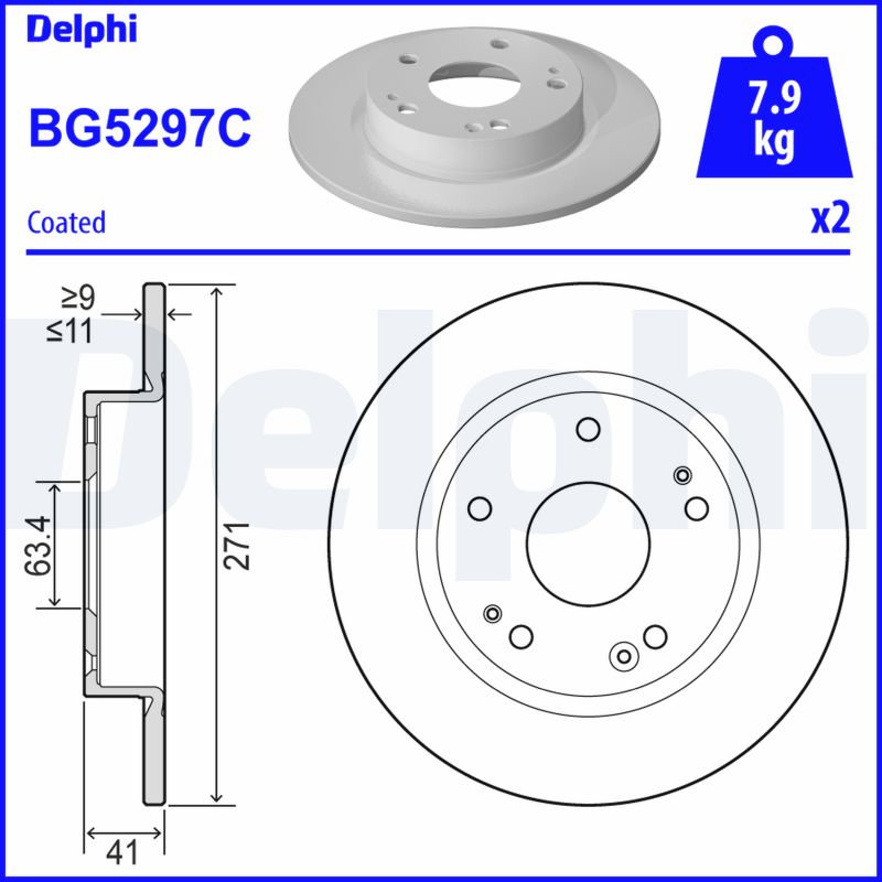 Brake Disc - BG5297C DELPHI