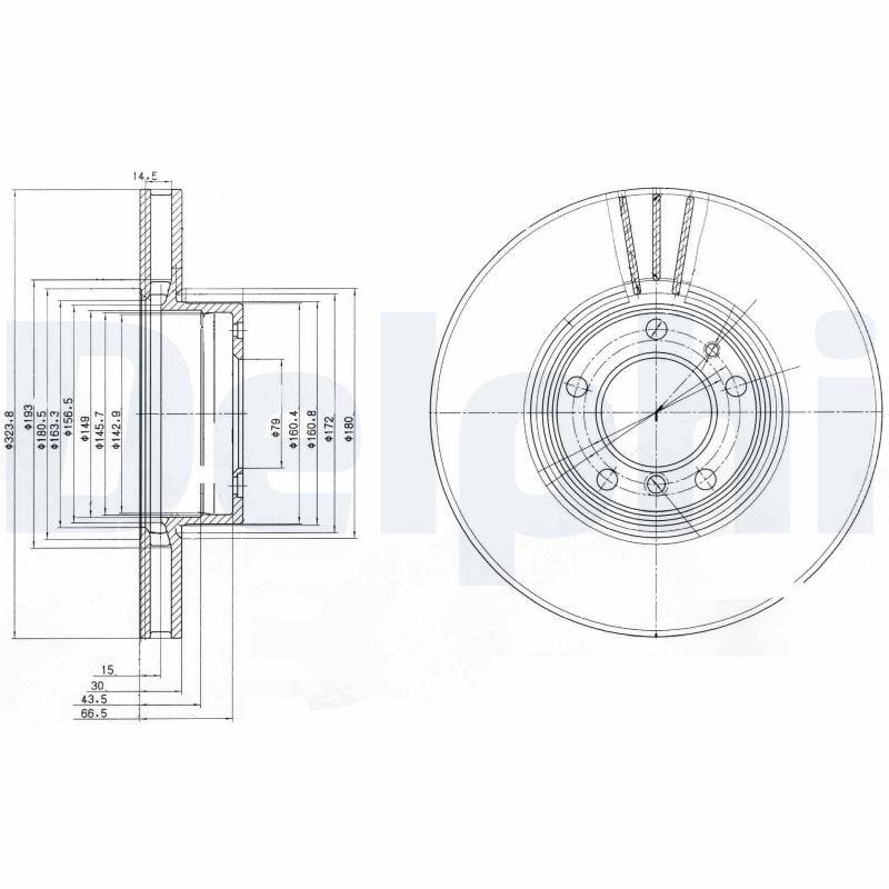 Brake Disc - BG9005 DELPHI