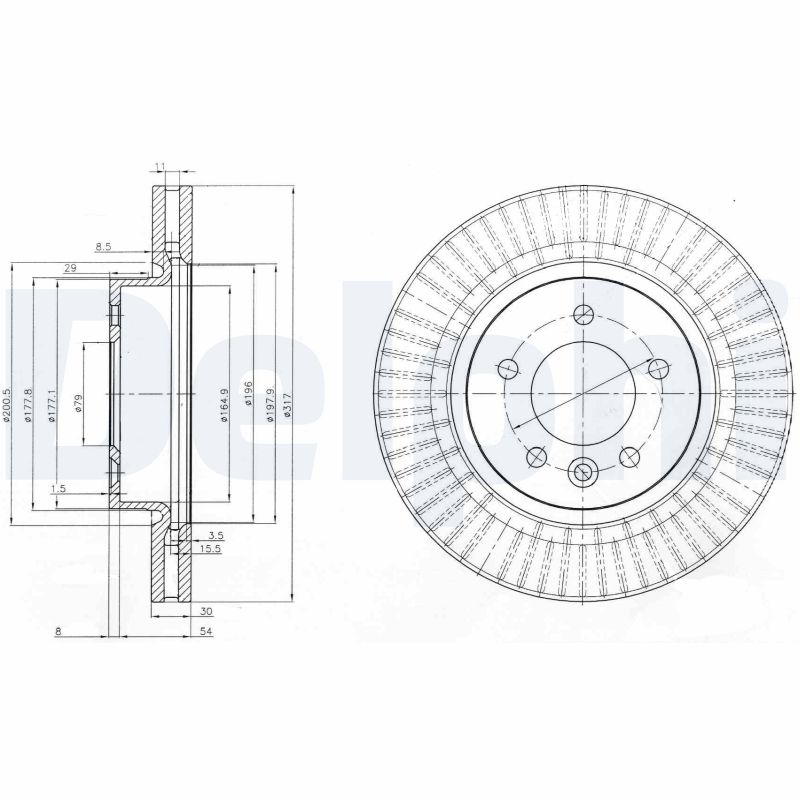 Brake Disc - BG9006C DELPHI