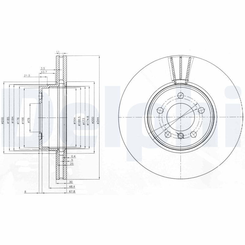 Brake Disc - BG9008C DELPHI