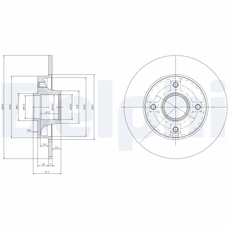 Brake Disc - BG9022RSC DELPHI