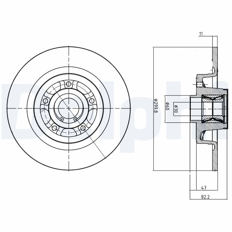 Brake Disc - BG9023RS DELPHI