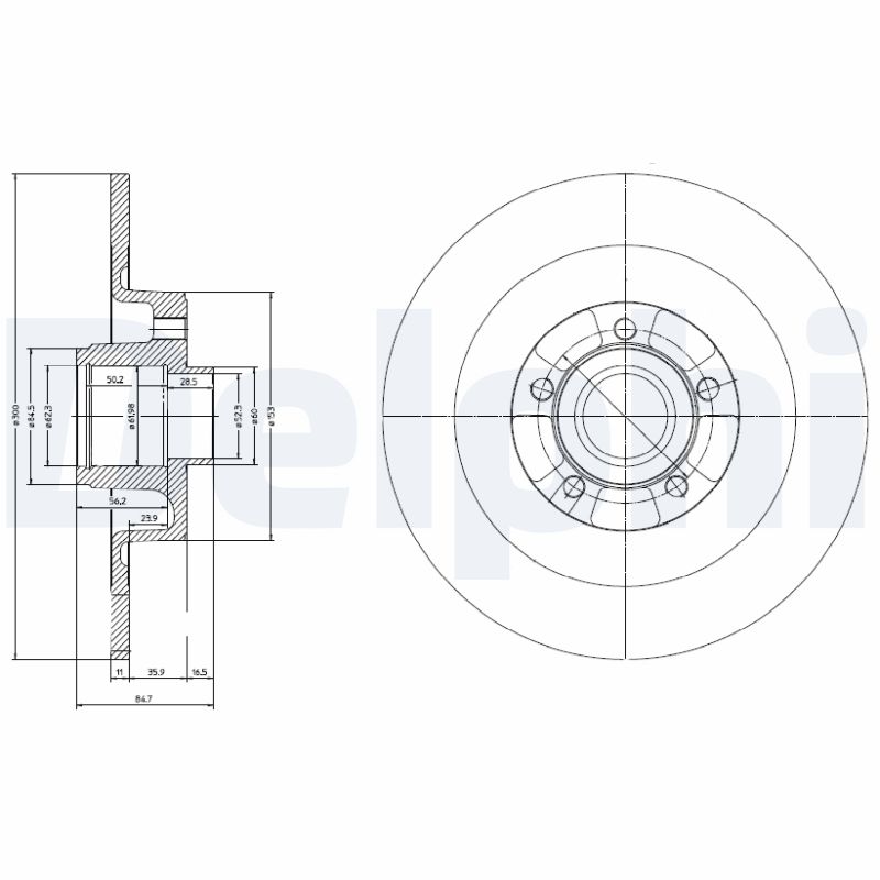 Brake Disc - BG9024RS DELPHI