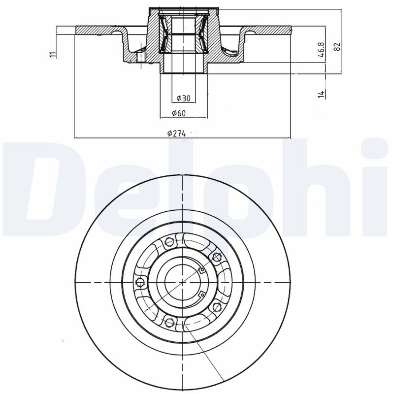 Brake Disc - BG9026RS DELPHI