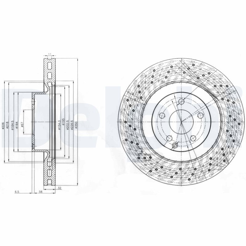Brake Disc - BG9057 DELPHI