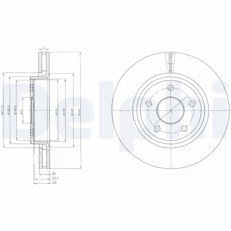 Brake Disc - BG9058 DELPHI