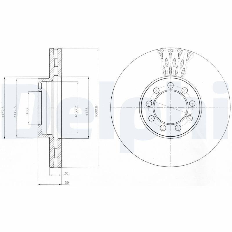 Brake Disc - BG9062 DELPHI