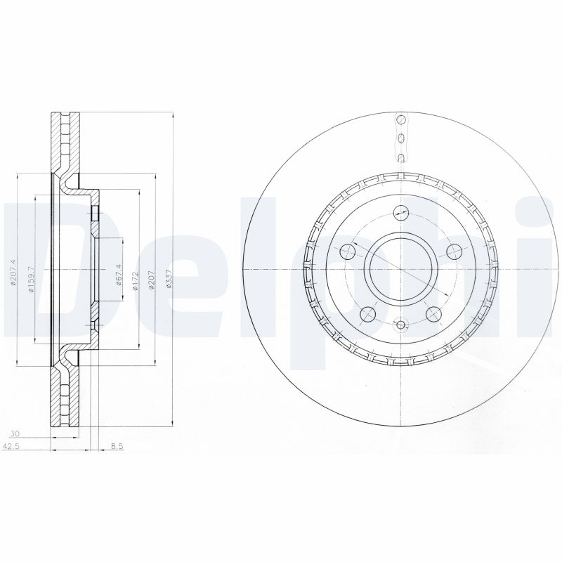 Brake Disc - BG9068 DELPHI