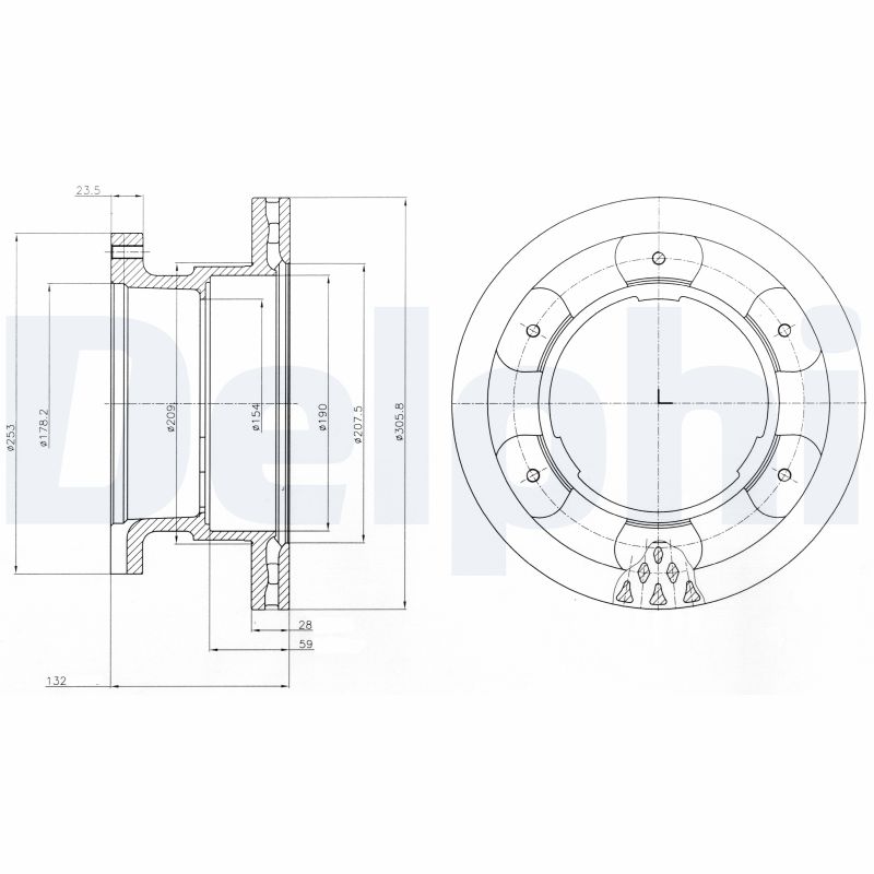 Brake Disc - BG9069 DELPHI