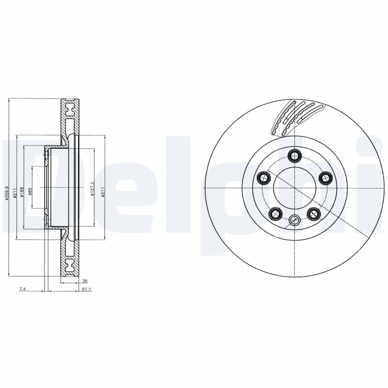 Brake Disc - BG9100C DELPHI